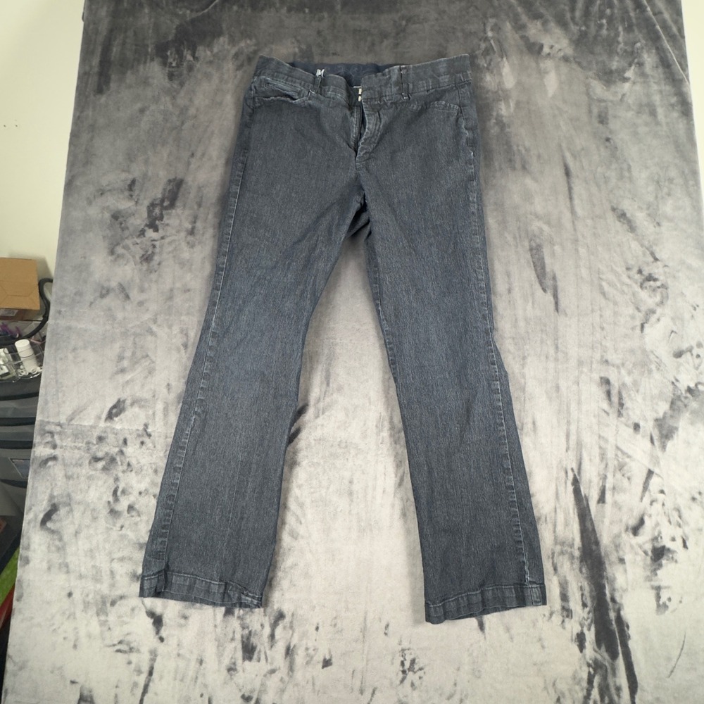 JM Collection Pants Womens 12 Blue Denim Straight Leg Stretch Dark Wash 4664